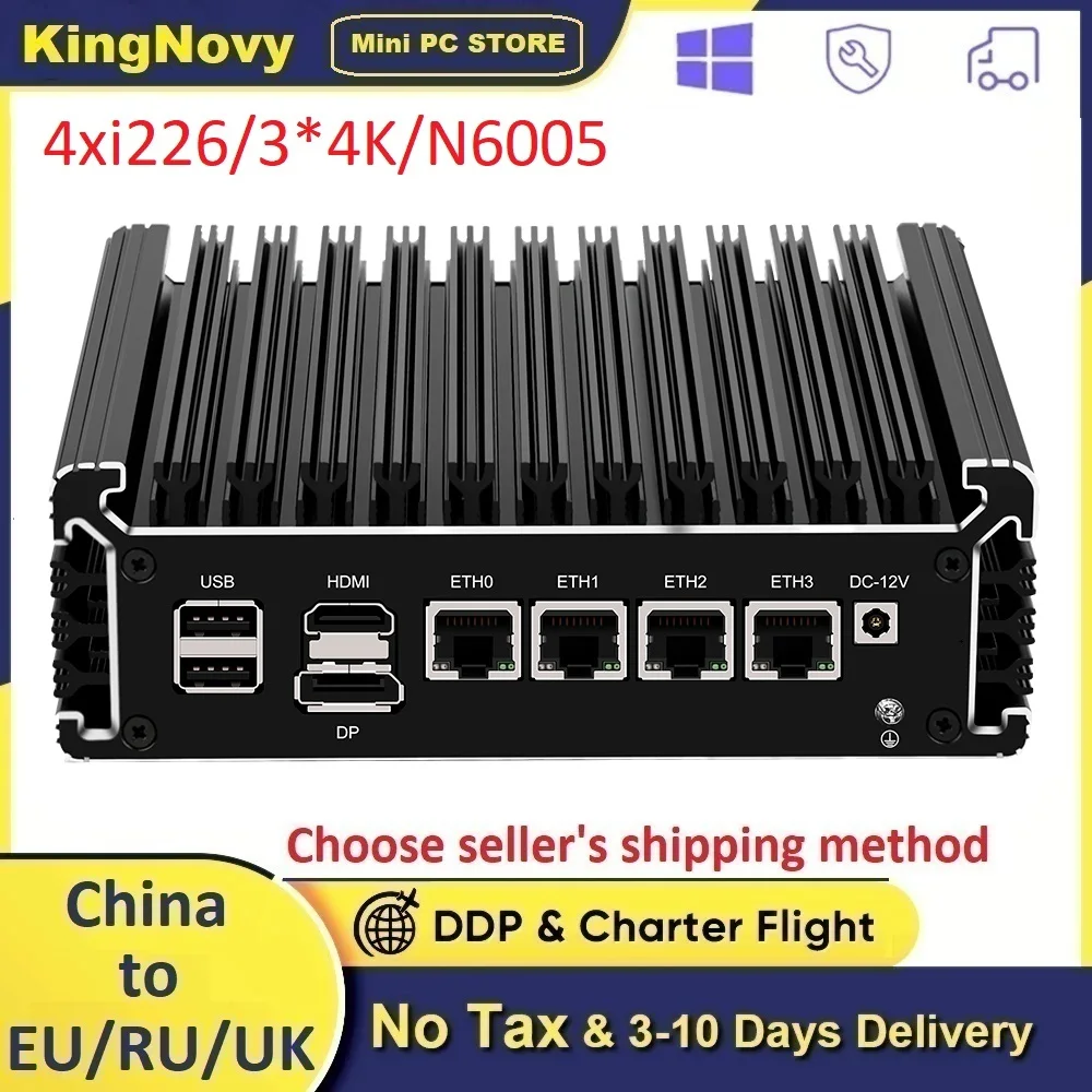 2022 New 2.5G Firewall Soft Router 11th Pentium N6005 N5105 4x Intel i226 Nics 2*DDR4 2*NVMeFanless Mini PC OPNsense VPN Server
2022 New 2.5G Firewall Soft Router 11th Pentium N6005 N5105 4x Intel i226 Nics 2*DDR4 2*NVMeFanless Mini PC OPNsense VPN Server