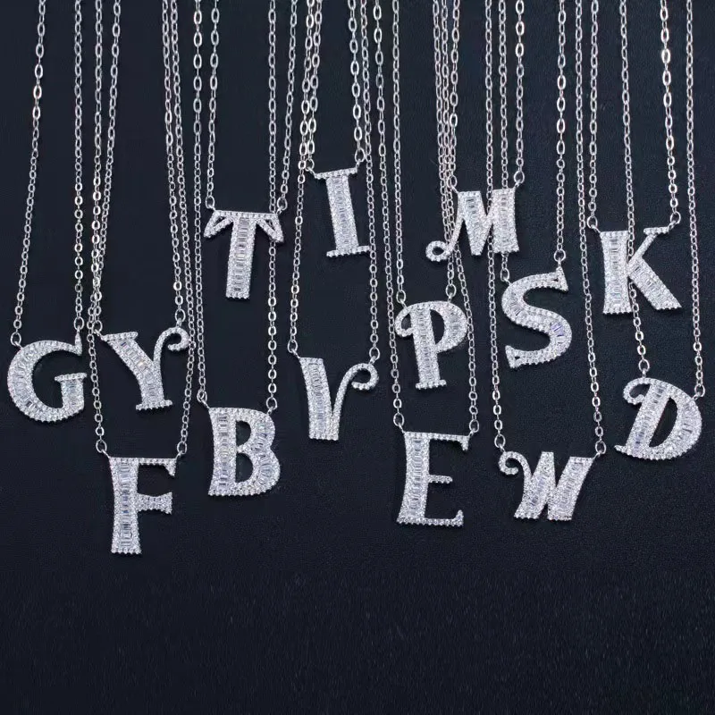 Exquisite 925 Sterling Silver Light Luxury Shiny Classic A-Z Letter Pendant Necklace Exquisite Fashion Name Initial Jewelry Gift
Exquisite 925 Sterling Silver Light Luxury Shiny Classic A-Z Letter Pendant Necklace Exquisite Fashion Name Initial Jewelry Gift