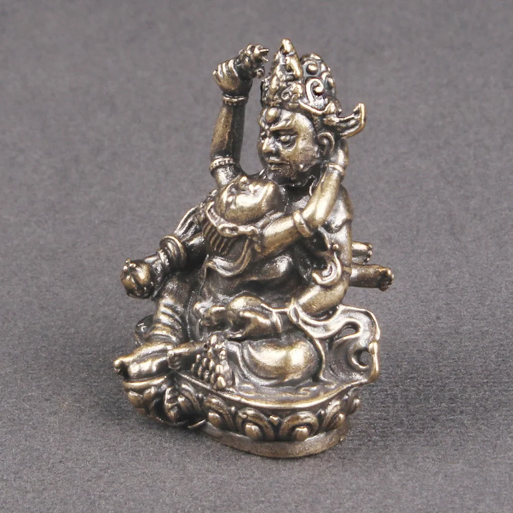 

Desktop Brass Adorn God Wealth Figurine Creative Buddha Statue Retro Decor Tabletop Indoor Sculpture