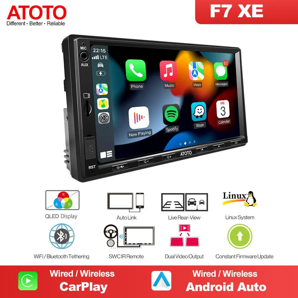 Автомобильный стерео-плеер ATOTO F7 XE, мультимедийная система на Android, с поддержкой карт, с Bluetooth, типоразмер 2 Din С Bluetooth и двойной видеовыходной н...
Автомобильный стерео-плеер ATOTO F7 XE, мультимедийная система на Android, с поддержкой карт, с Bluetooth, типоразмер 2 Din С Bluetooth и двойной видеовыходной н...