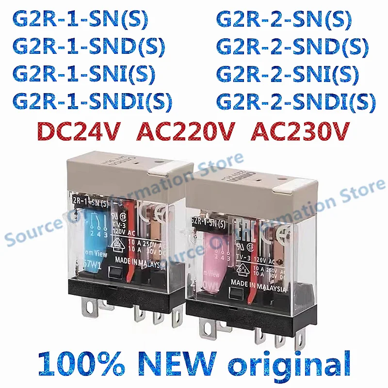 

10Pcs Relay G2R-1-SN(S) -SND(S) -SNDI G2R-1-SNI G2R-2-SN(S) G2R-2-SND(S) G2R-2-SNI DC24V AC220V AC230V 5Pin/8Pin