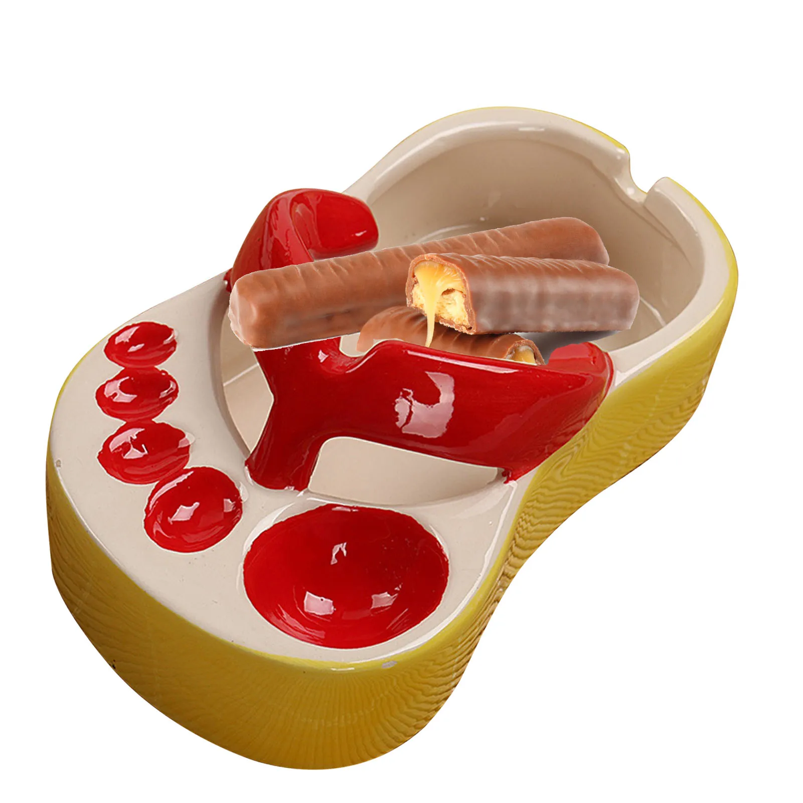 Ceramic Slipper Plate French Fries Plate Funny And Interesting 5 Compartments Ashtray Cute Flip-Flops Dishes Plates Serving
Ceramic Slipper Plate French Fries Plate Funny And Interesting 5 Compartments Ashtray Cute Flip-Flops Dishes Plates Serving