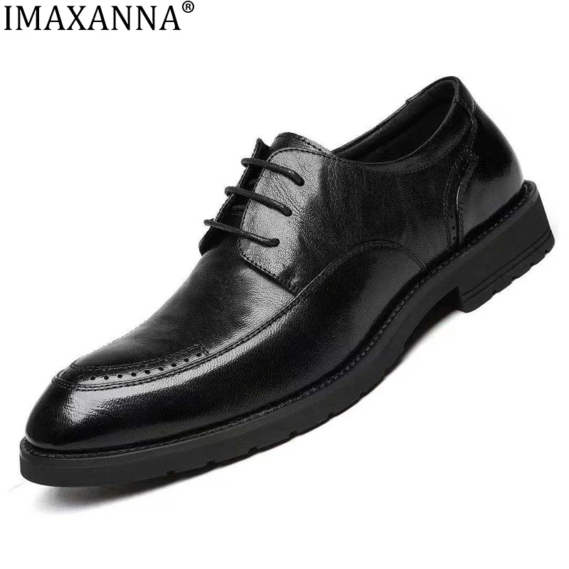 IMAXANNA Men Genuine Leather Dress Shoes Fashion Formal Shoes Man Wedding Party Style Comfy Classic Design Casual Shoe 
IMAXANNA Men Genuine Leather Dress Shoes Fashion Formal Shoes Man Wedding Party Style Comfy Classic Design Casual Shoe
