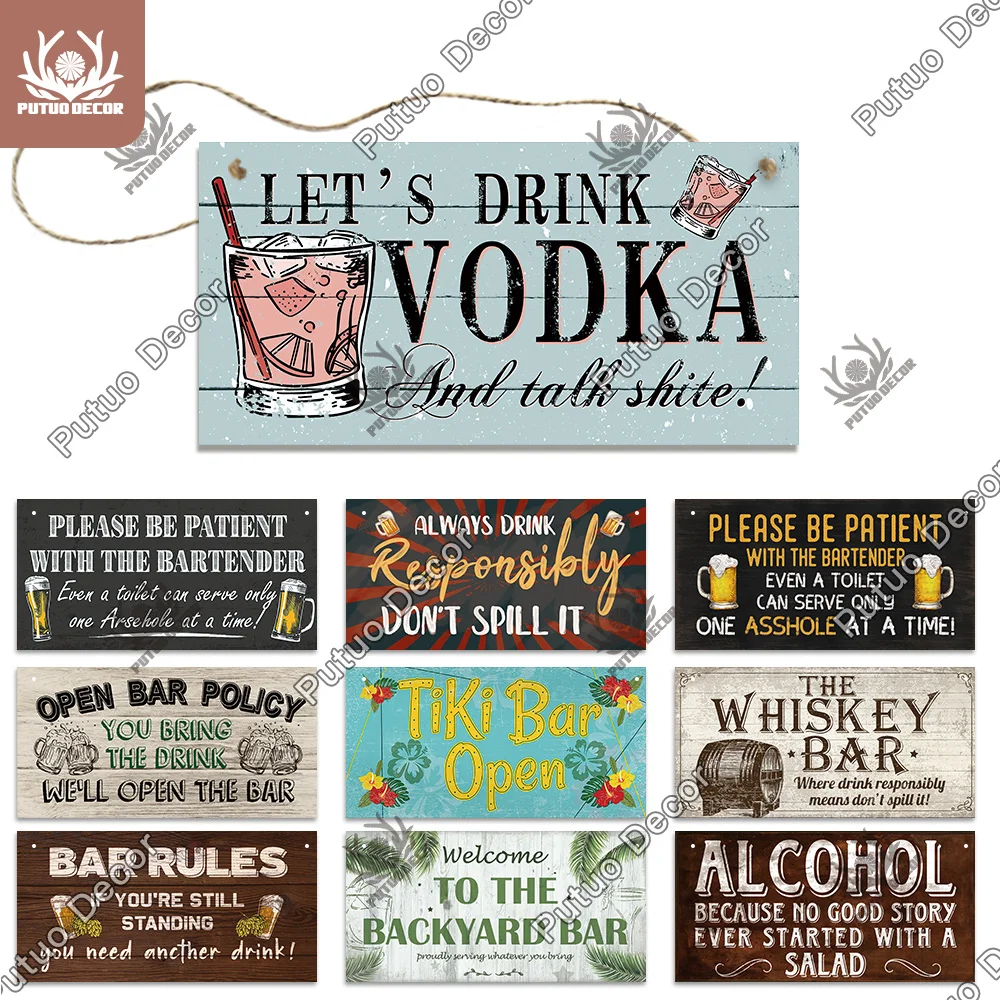 Putuo Decor Pub Funny Wooden Signs Plaque Wood Rustic Home Decor Plate for Club Beach TIKI Bar Hanging Wall Art Decoration Gifts
Putuo Decor Pub Funny Wooden Signs Plaque Wood Rustic Home Decor Plate for Club Beach TIKI Bar Hanging Wall Art Decoration Gifts