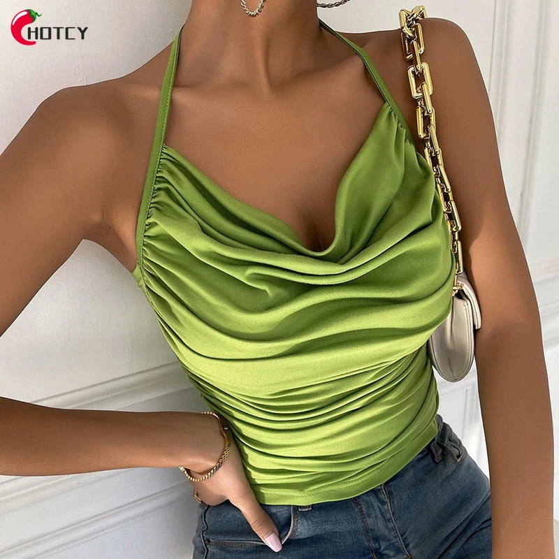 HOTCY 2022 Backless Y2k Tank Top Soild Color T Shirts Sexy Trendy Summer Tunique Woman Clothing Fashion Top Halter
HOTCY 2022 Backless Y2k Tank Top Soild Color T Shirts Sexy Trendy Summer Tunique Woman Clothing Fashion Top Halter
