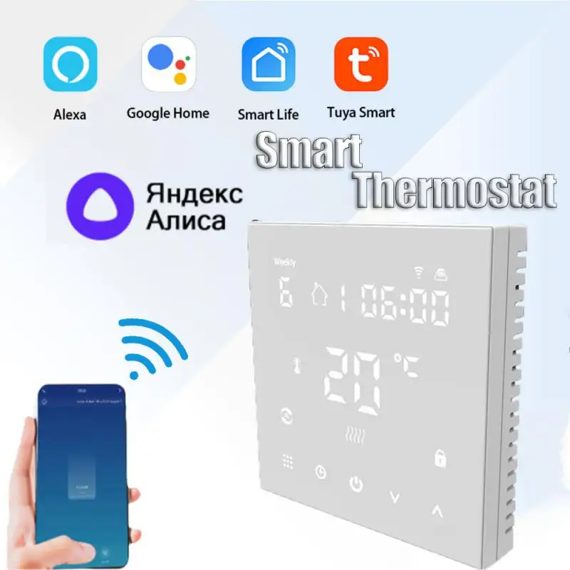 Tuya WiFi Smart Thermostat Temperature Controller For Electric Floor Heating,Water/Gas Boiler Voice Work For Google Home
Tuya WiFi Smart Thermostat Temperature Controller For Electric Floor Heating,Water/Gas Boiler Voice Work For Google Home
