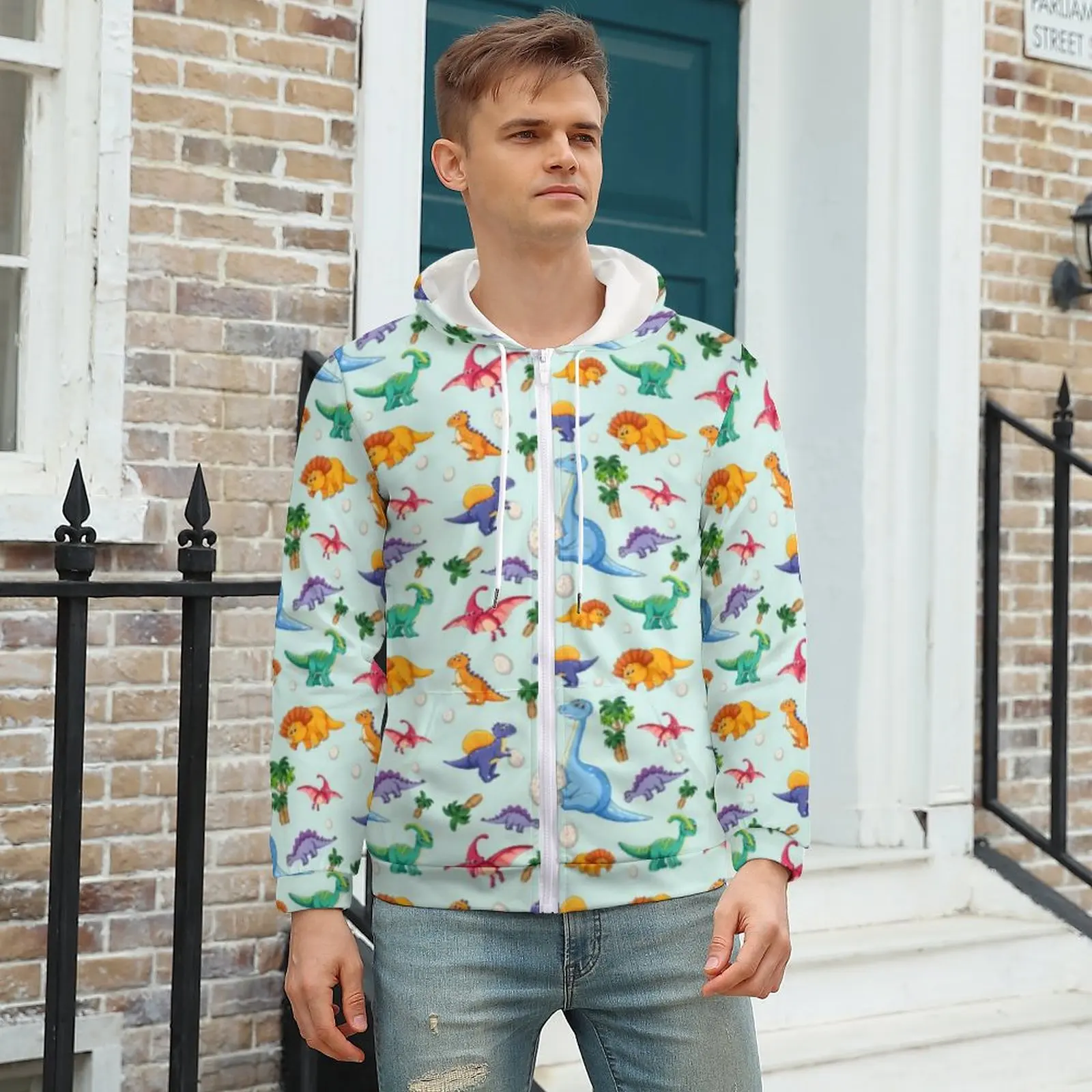 Colorful Cute Dinosaurs Hoodie Cartoon Dinos Jungle For Men Winter Hoodies Loose Zip Up Hoodie Oversize
Colorful Cute Dinosaurs Hoodie Cartoon Dinos Jungle For Men Winter Hoodies Loose Zip Up Hoodie Oversize