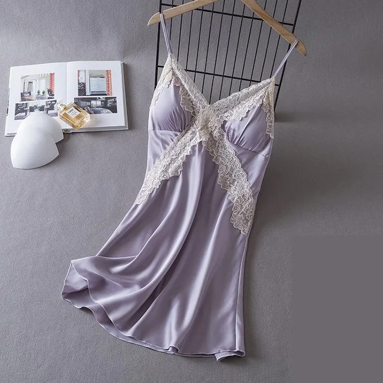 Sexy Chemise Nightgown Women Lace Sleepwear Summer Satin Spaghetti Strap Nightdress Lingerie Home Wear Gown Loungewear
Sexy Chemise Nightgown Women Lace Sleepwear Summer Satin Spaghetti Strap Nightdress Lingerie Home Wear Gown Loungewear