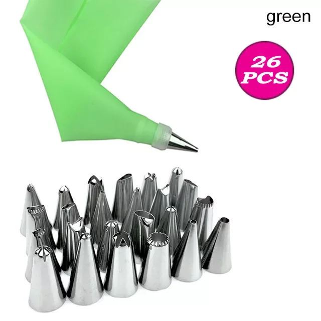 26/20/18Pcs/Set Stainless Steel+Plastic Cakes Decoration Pastry Nozzle Set Multi Purpose With Cream Pastry Bag Kitchen Gadgets
26/20/18Pcs/Set Stainless Steel+Plastic Cakes Decoration Pastry Nozzle Set Multi Purpose With Cream Pastry Bag Kitchen Gadgets