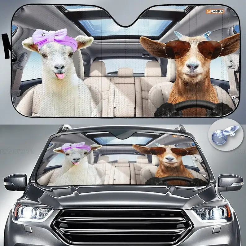 Goat Car Sunshade, Couple Gift, Auto Sun Shade, Car Sun Protector, Goat Sunshade, Goat Lover, Gift For Famer, Auto Seat Covers
Goat Car Sunshade, Couple Gift, Auto Sun Shade, Car Sun Protector, Goat Sunshade, Goat Lover, Gift For Famer, Auto Seat Covers