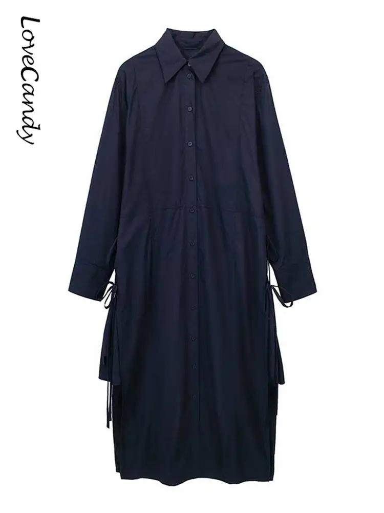 Women Solid Temperament Loose Shirt Dress Fashion Polo Neck Long Sleeve Bandage Vestido Simplicity Commuter Office Ladies Frock
Women Solid Temperament Loose Shirt Dress Fashion Polo Neck Long Sleeve Bandage Vestido Simplicity Commuter Office Ladies Frock