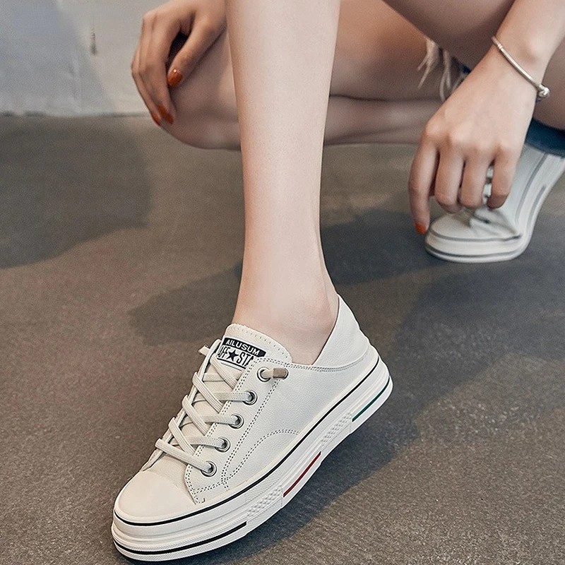 Women White Shoes Leather Summer Flat Sneakers Fashion Ladies Vulcanized Shoes Casual Shoes for Women Zapatos De Mujer
Women White Shoes Leather Summer Flat Sneakers Fashion Ladies Vulcanized Shoes Casual Shoes for Women Zapatos De Mujer