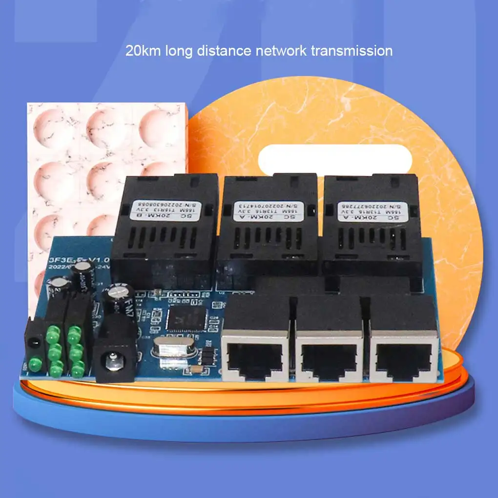 

ABS Ethernet волоконно-оптический переключатель, одинарный режим 20 км, интерфейс SC, быстрая передача, замена конвертера, модуль адаптера