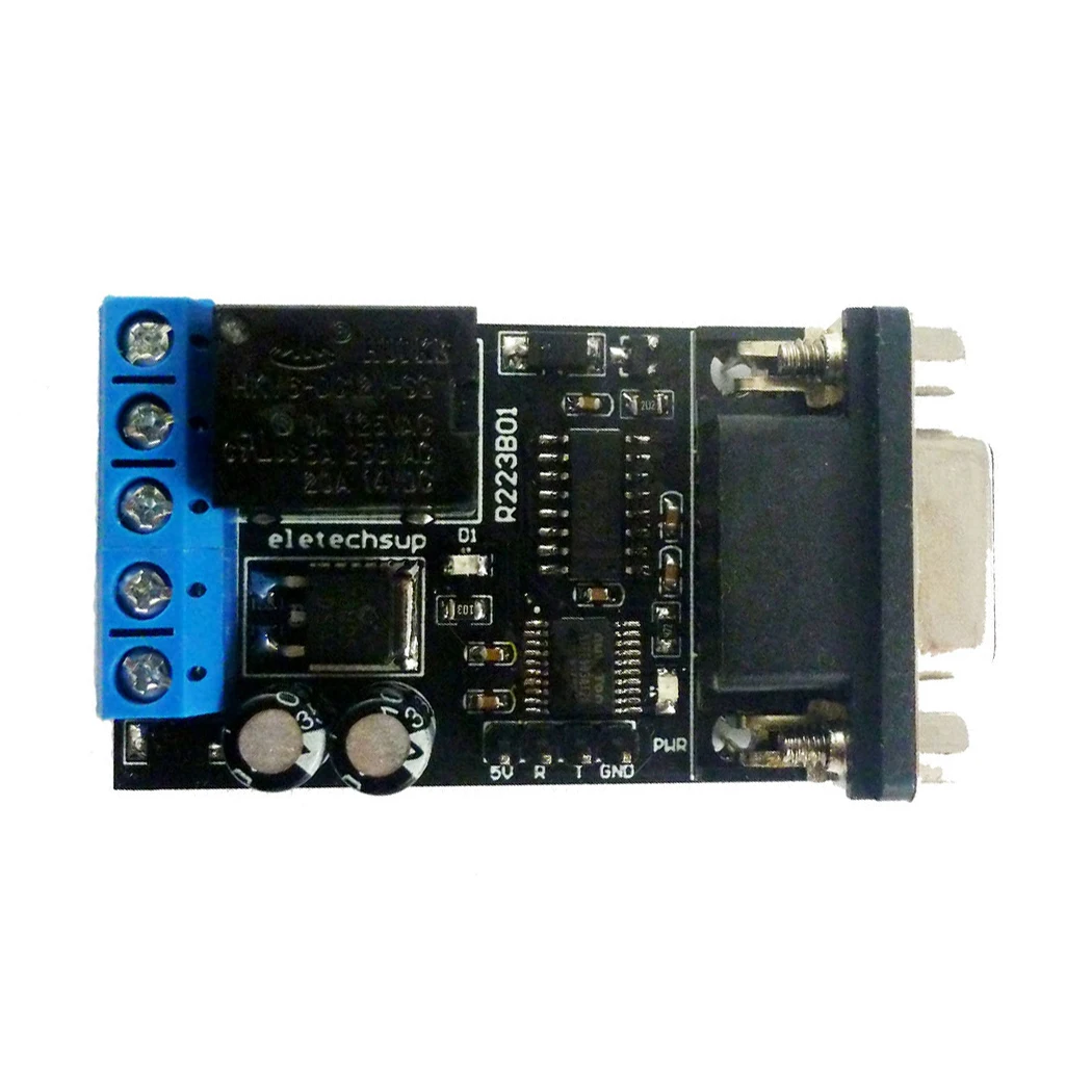 

R223B01 DC 12V 1 Channel DB9 Serial Port Time Delay Relay RS232 UART Multi-Function Remote Control Switch Relay Board Practical