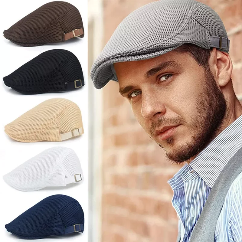 Men Women Casual Beret Hat New Fashion Solid Color Flat Cap Newsboy Style Gatsby Hat Adjustable Breathable Mesh Caps
Men Women Casual Beret Hat New Fashion Solid Color Flat Cap Newsboy Style Gatsby Hat Adjustable Breathable Mesh Caps