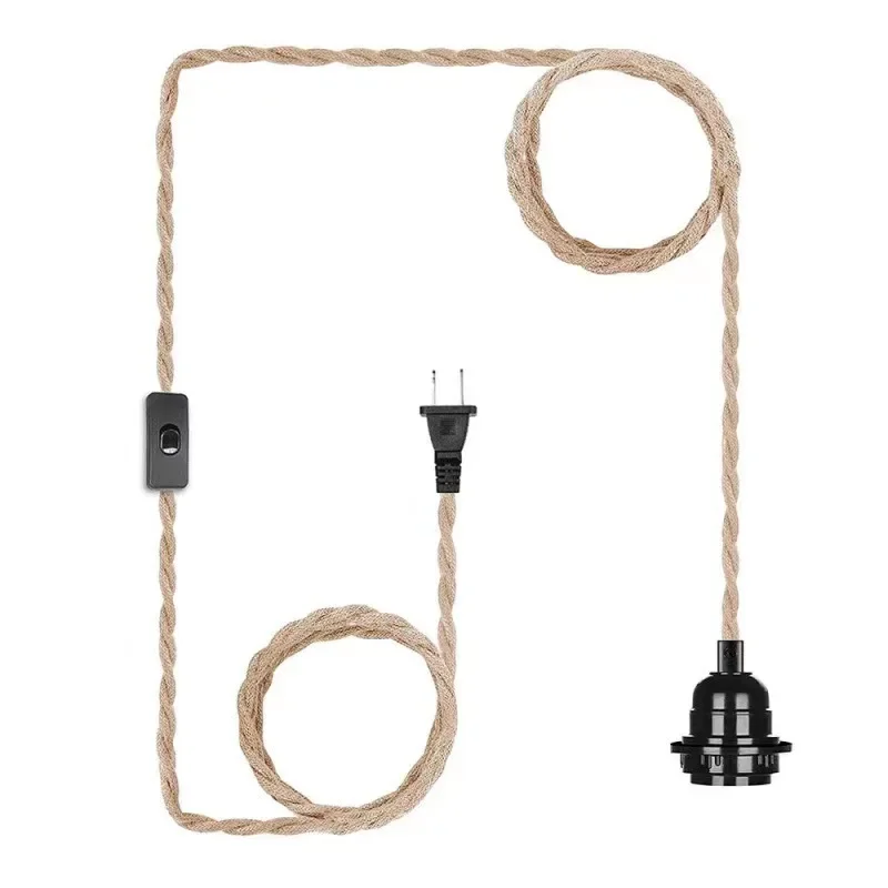 Power Cord Pendant Light 2M 2.5M 4M Hemp Rope Cables E26 E27 Lamp Holder EU Plug with Switch Wire Edison Bulb Socket Cord Hot
Power Cord Pendant Light 2M 2.5M 4M Hemp Rope Cables E26 E27 Lamp Holder EU Plug with Switch Wire Edison Bulb Socket Cord Hot