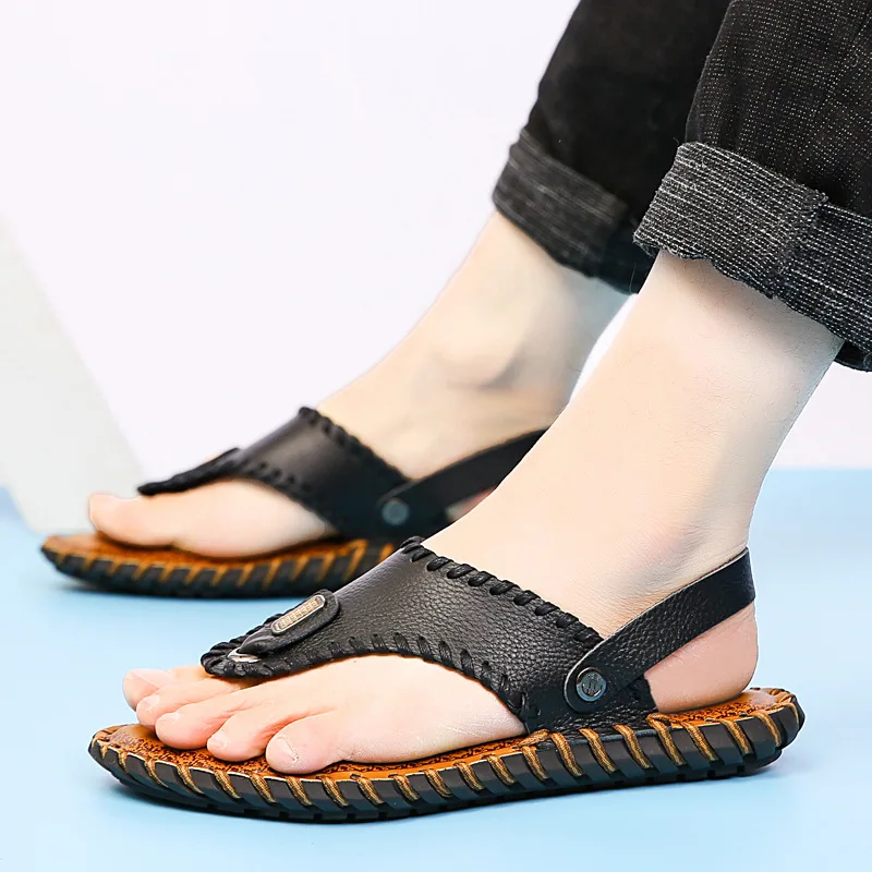 Ms tow slippers sandals leather 2022 summer 222 
Ms tow slippers sandals leather 2022 summer 222