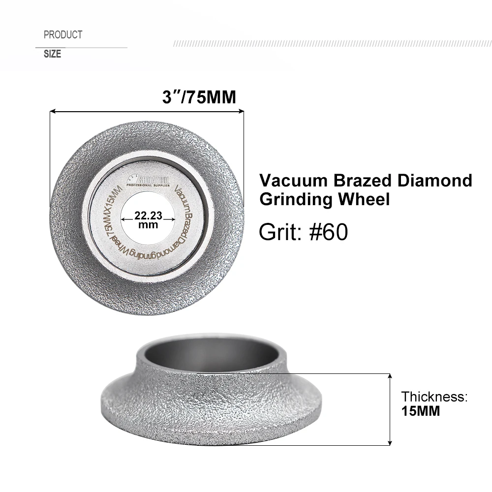 SHDIATOOL 1 шт. алмазный шлифовальный круг 1/4 круглый край профиль колеса плитка мрамор гранит кварцевый столешница диаметр 75 мм/85 мм
SHDIATOOL 1 шт. алмазный шлифовальный круг 1/4 круглый край профиль колеса плитка мрамор гранит кварцевый столешница диаметр 75 мм/85 мм