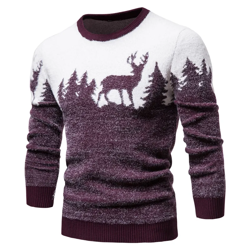 Christmas Sweaters Mens Knitted Warm Thicken Casual Winter Sweater Vintage Fleece Elk Pullovers Round Neck Wool Sweaters Men
Christmas Sweaters Mens Knitted Warm Thicken Casual Winter Sweater Vintage Fleece Elk Pullovers Round Neck Wool Sweaters Men