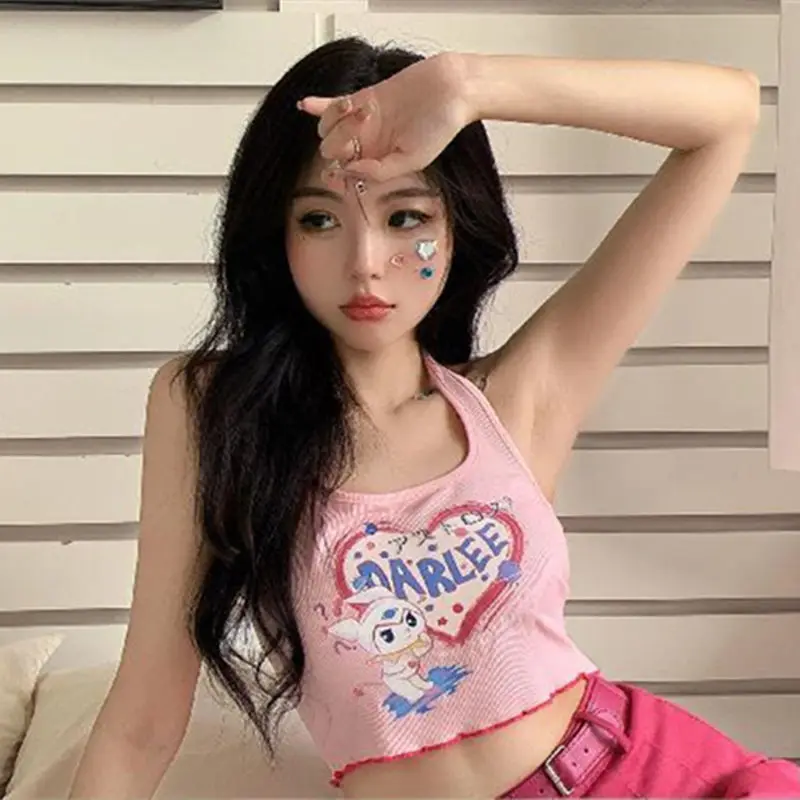 Kawaii Sanrio Kuromi Spicy Girl Hanging Neck Tank Top Women's Summer New Japanese Printed Small Strap Student Short Sexy Top
Kawaii Sanrio Kuromi Spicy Girl Hanging Neck Tank Top Women's Summer New Japanese Printed Small Strap Student Short Sexy Top