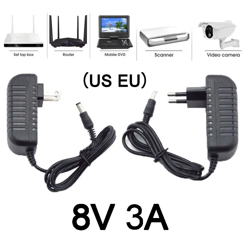 8volt 3000ma Power Supply AC DC 8V 3A Adapter Converter Charger 110-240V Wall Charger Switch 5.5x2.5mm
8volt 3000ma Power Supply AC DC 8V 3A Adapter Converter Charger 110-240V Wall Charger Switch 5.5x2.5mm