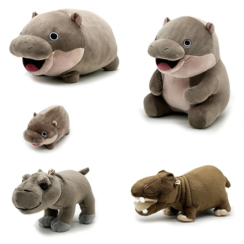 Плюшевая игрушка Moo Deng Hippo 2024 милая плюшевая Pygmy для подарка фанатам мягкая чучело