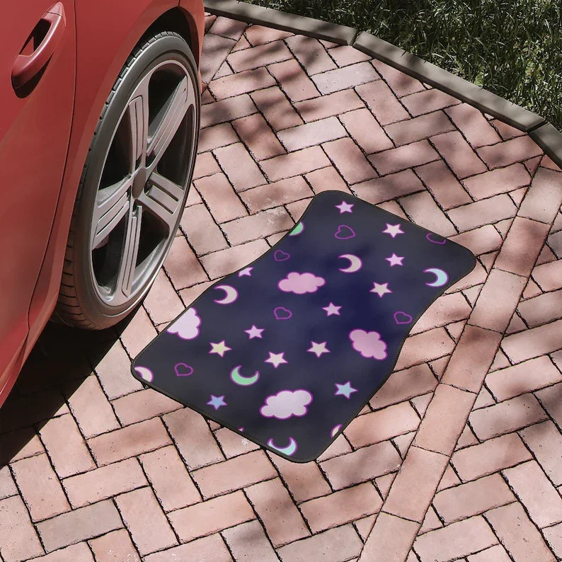 Kawaii style print Car Floor Mats, clouds, moon, stars pink and purple colors car floor mat, cute car interior decor flor mats
Kawaii style print Car Floor Mats, clouds, moon, stars pink and purple colors car floor mat, cute car interior decor flor mats