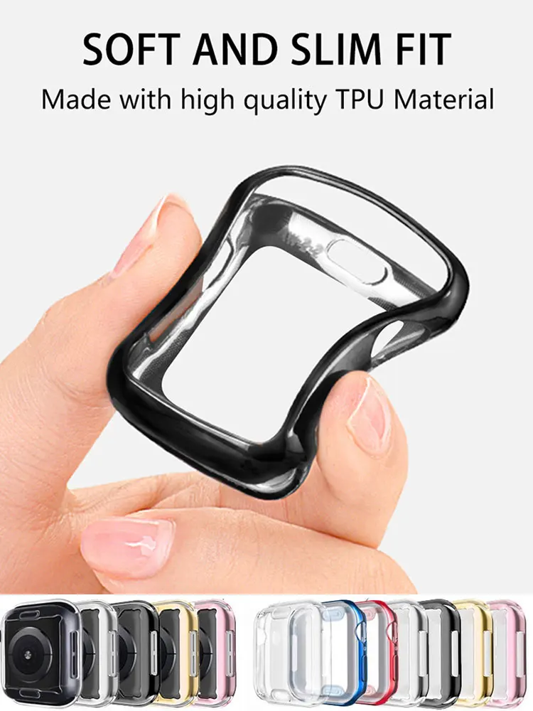 Cover Case For Apple Watch band 44mm 40mm 45mm 41mm 42mm 38mm iwatch screen protector silicone bumper apple watch 7 6 se 5 4 3 
Cover Case For Apple Watch band 44mm 40mm 45mm 41mm 42mm 38mm iwatch screen protector silicone bumper apple watch 7 6 se 5 4 3