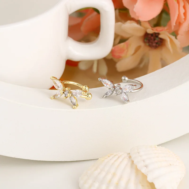 Fashion Shiny Zircon Butterfly Flower Ear Clip Without Piercing Earrings for Women Wrap Earcuffs Earring Bride Wedding Jewelry
Fashion Shiny Zircon Butterfly Flower Ear Clip Without Piercing Earrings for Women Wrap Earcuffs Earring Bride Wedding Jewelry