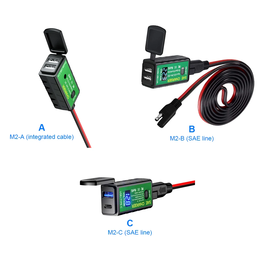 USB Motorcycle Charger Waterproof Dual Ports Fast Charging Adapter Biking Riding Mobile Phone Laptop Charge M2-A
USB Motorcycle Charger Waterproof Dual Ports Fast Charging Adapter Biking Riding Mobile Phone Laptop Charge M2-A
