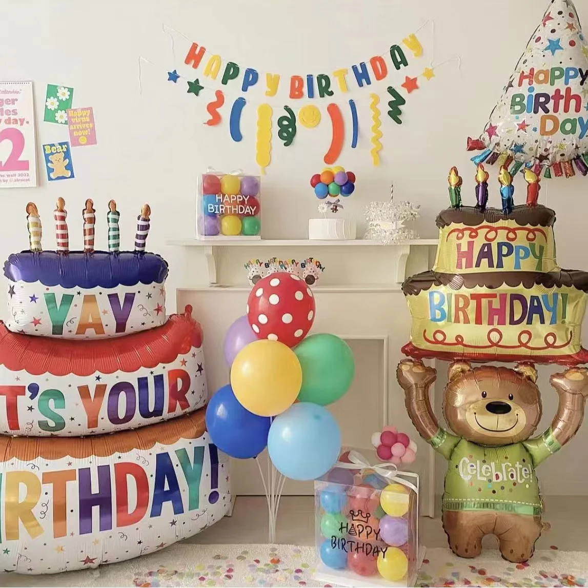 INS Style Birthday Cake Aluminum Film Balloon Baby Birthday Party Scene Layout Cartoon Rainbow Animal Shaped Balloon
INS Style Birthday Cake Aluminum Film Balloon Baby Birthday Party Scene Layout Cartoon Rainbow Animal Shaped Balloon