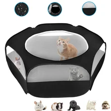 Portable Pet Puppy Rabbit Playpen Indoor Outdoor Small Animal Hamsters Fence Tent Cage with Cover Waterproof Pets Camping House