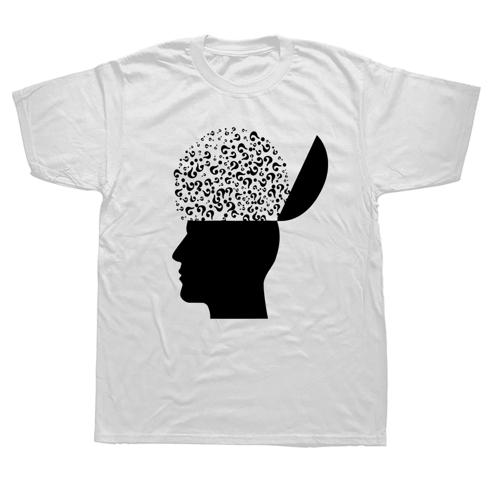 Funny Question Head Psychology Philosophy T Shirts Graphic Cotton Streetwear Short Sleeve Birthday Gifts Summer Style T-shirt
Funny Question Head Psychology Philosophy T Shirts Graphic Cotton Streetwear Short Sleeve Birthday Gifts Summer Style T-shirt