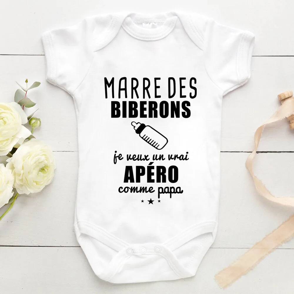 I Want a Real Aperitif Like Daddy Funny Baby Bodysuits Infant Cotton Short Sleeve Rompers Newborn Body Baby Boys Girls Onesies
I Want a Real Aperitif Like Daddy Funny Baby Bodysuits Infant Cotton Short Sleeve Rompers Newborn Body Baby Boys Girls Onesies