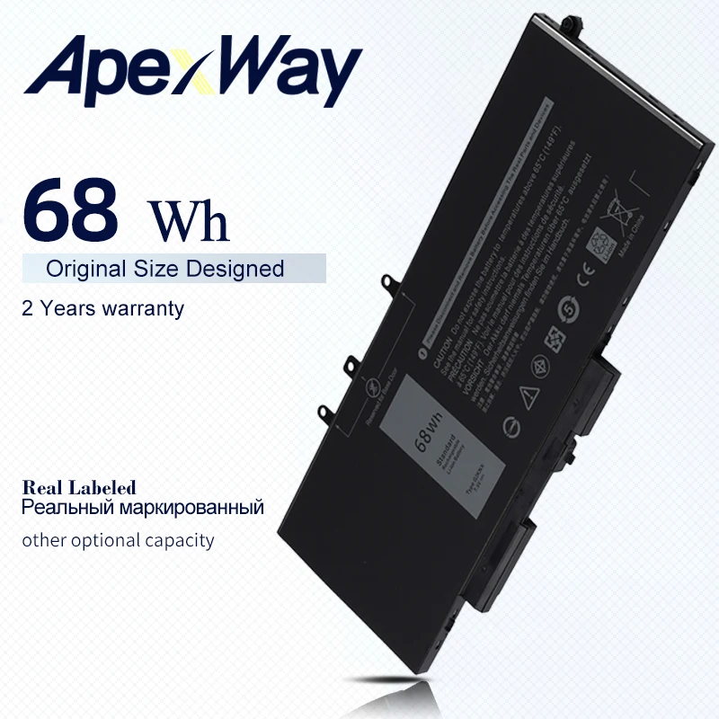 ApexWay 7,6 V 68WH GJKNX Аккумулятор для ноутбука Dell Latitude E5480 5580 5490 5590 для DELL Precision M3520 M3530 GD1JP 
ApexWay 7,6 V 68WH GJKNX Аккумулятор для ноутбука Dell Latitude E5480 5580 5490 5590 для DELL Precision M3520 M3530 GD1JP