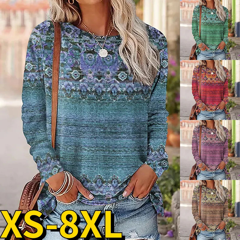 Свободные топы, Женская Повседневная Уличная футболка в стиле ретро, Элегантный Новый дизайн, принт, длинный рукав, приталенный пуловер с кр...
Свободные топы, Женская Повседневная Уличная футболка в стиле ретро, Элегантный Новый дизайн, принт, длинный рукав, приталенный пуловер с кр...