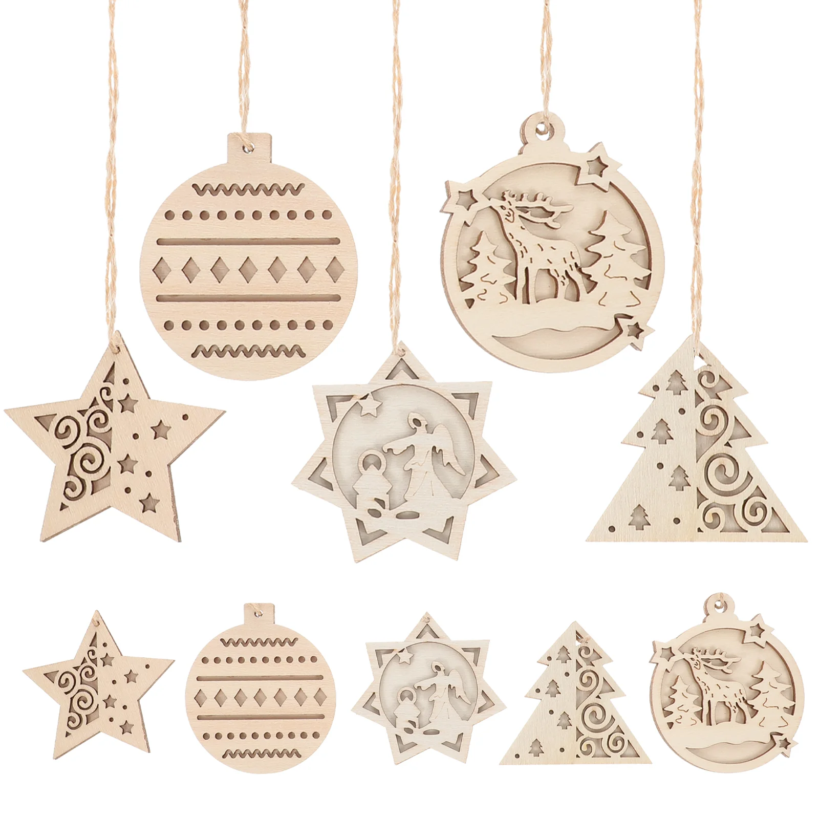 Christmas Wood Hanging Wooden Tree Ornaments Xmas Unfinished Cutouts Embellishments Slices Crafts Ornament Blank Tags
Christmas Wood Hanging Wooden Tree Ornaments Xmas Unfinished Cutouts Embellishments Slices Crafts Ornament Blank Tags
