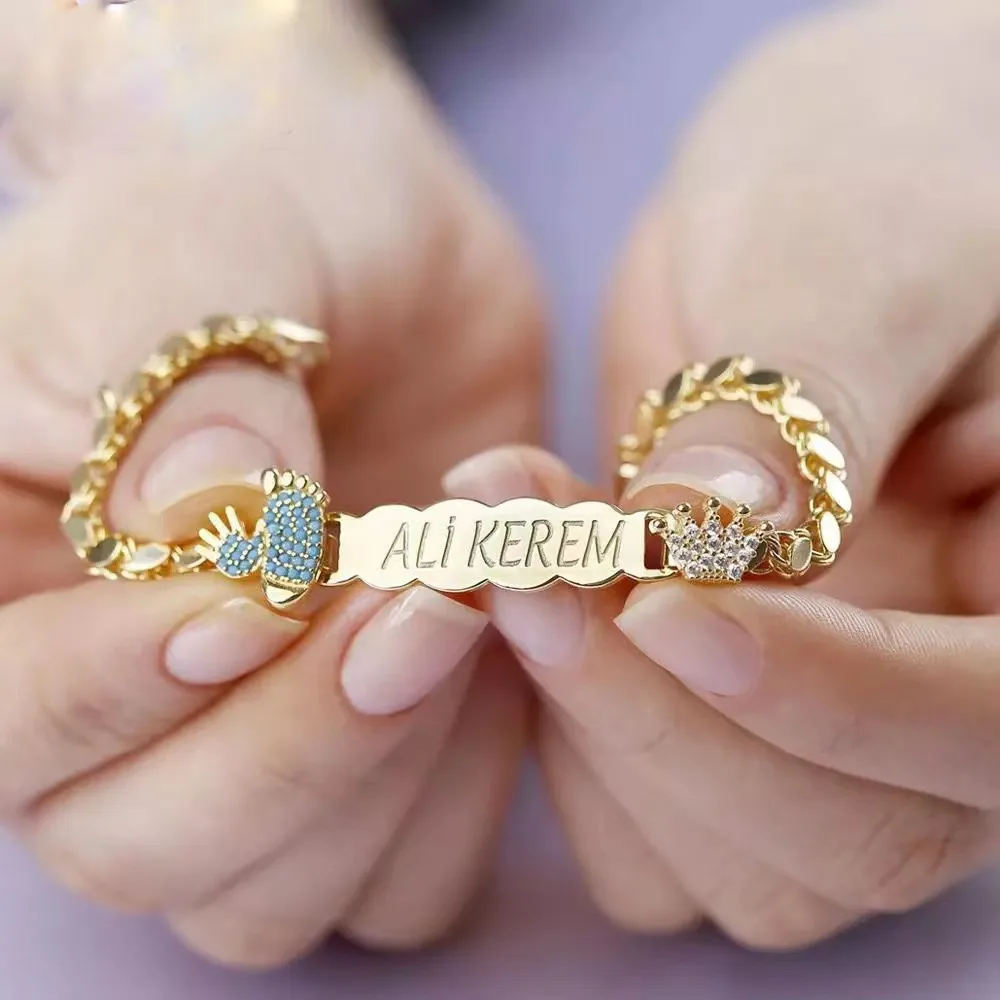 Custom Baby Name Bracelet Personalized 925 Silver Zircon Crown Bracelet Chain Link Wristbands for Gilr Boy Children Jewelry Gift
Custom Baby Name Bracelet Personalized 925 Silver Zircon Crown Bracelet Chain Link Wristbands for Gilr Boy Children Jewelry Gift