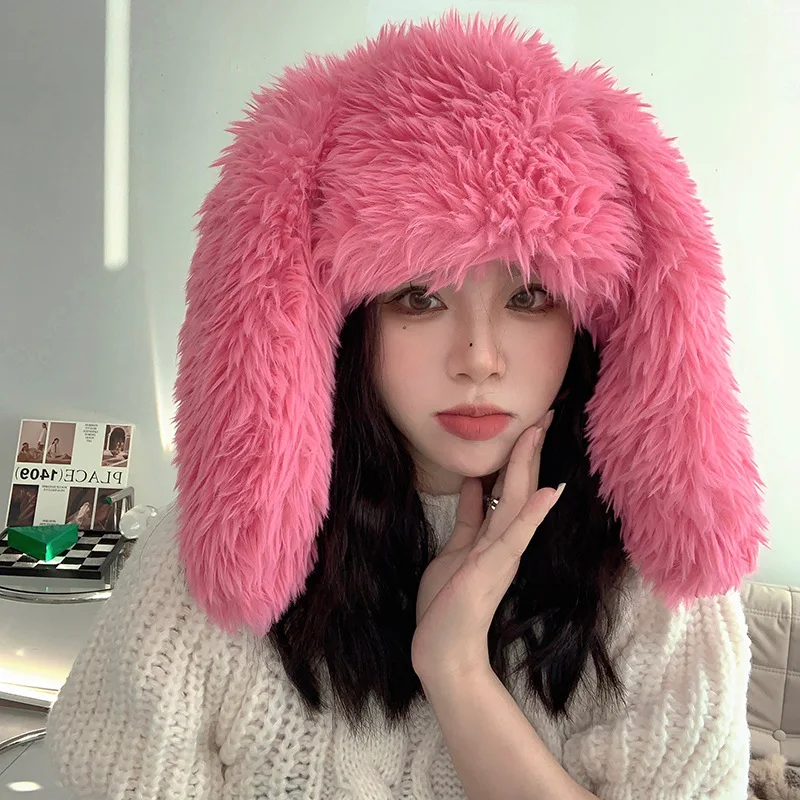 2023 New Bunny Ears Beanies Korea Ins Cute Rose Red Plush Pullover Furry Cap Winter Warm Keeping Funny Photography Women's Hats
2023 New Bunny Ears Beanies Korea Ins Cute Rose Red Plush Pullover Furry Cap Winter Warm Keeping Funny Photography Women's Hats