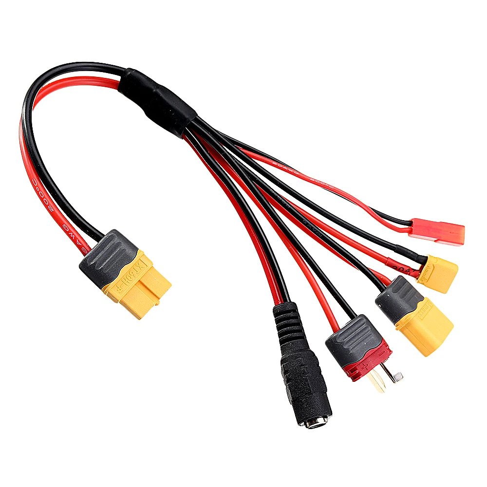 5 в 1 XT60 / 4 мм банановый штекер к XT30 DC5.5 T-Plug JST Адаптерный кабель для зарядного