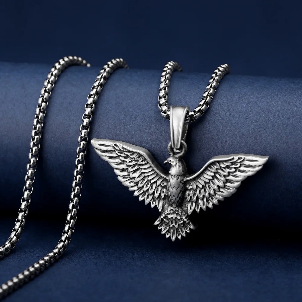 2022 New Stainless Steel Spread Wings Eagle Pendant Necklaces Personality Hip Hop Accessories Jewelry Necklace For Men And Women
2022 New Stainless Steel Spread Wings Eagle Pendant Necklaces Personality Hip Hop Accessories Jewelry Necklace For Men And Women