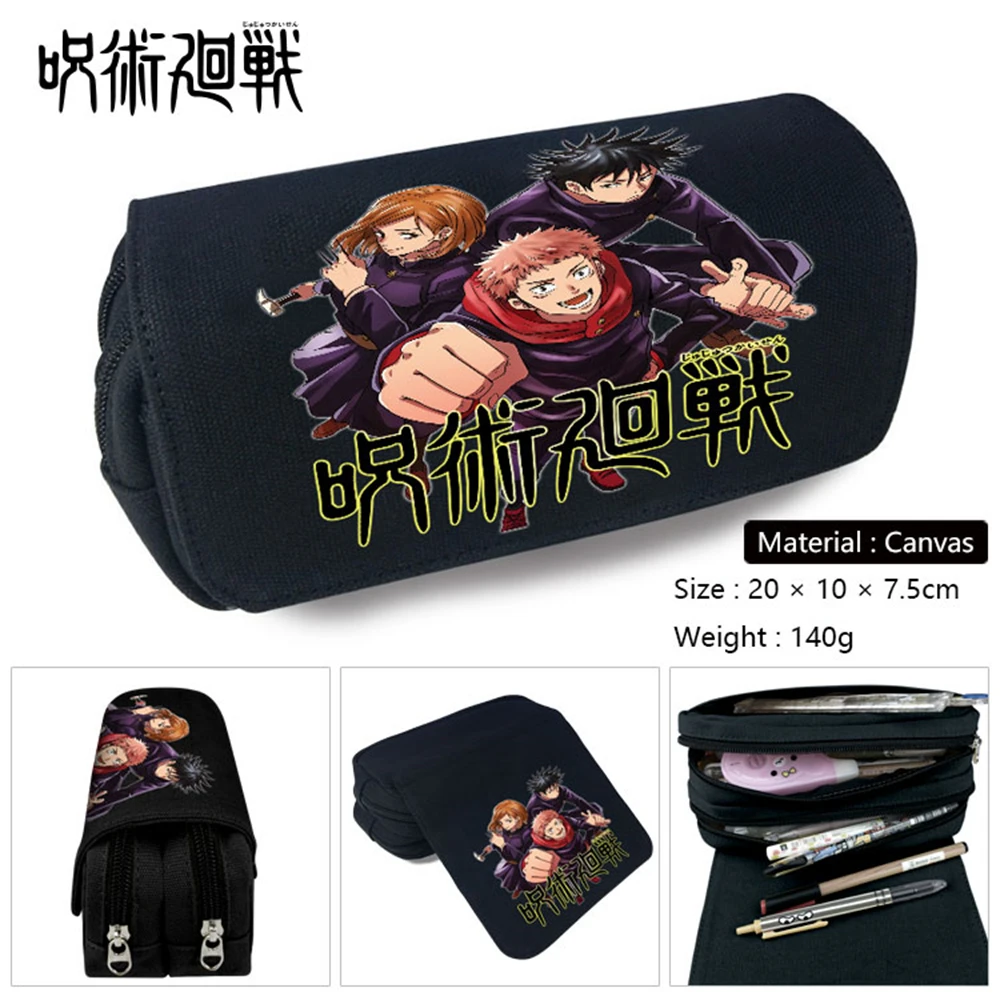 Jujutsu Kaisen Cartoon Pen Bag Unisex Student Canvas Pencil Case Zipper Stationery Bag Printing Makeup Bag Cosmetic Bag Gifts
Jujutsu Kaisen Cartoon Pen Bag Unisex Student Canvas Pencil Case Zipper Stationery Bag Printing Makeup Bag Cosmetic Bag Gifts