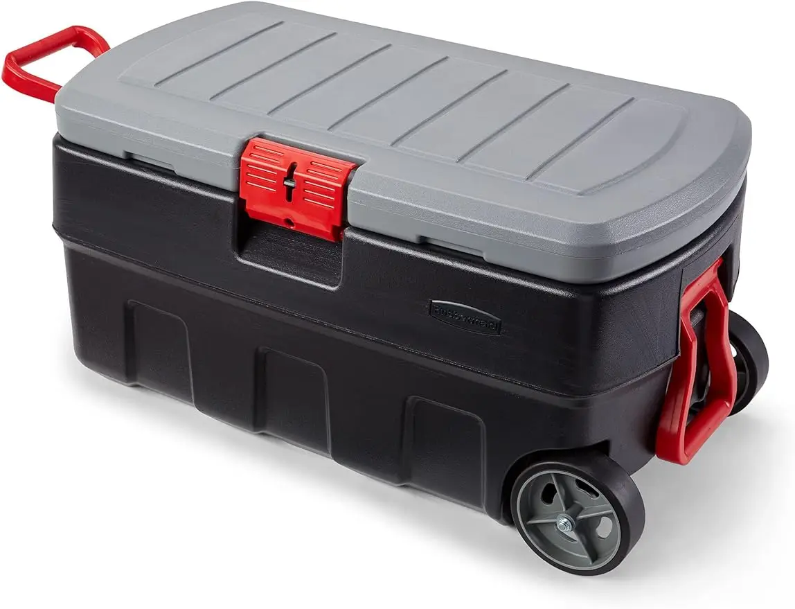Rubbermaid ActionPacker 35 gallon wheeled lockable storage tank with lid, built-in wheel waterproof, truck bed storage and more
Rubbermaid ActionPacker 35 gallon wheeled lockable storage tank with lid, built-in wheel waterproof, truck bed storage and more