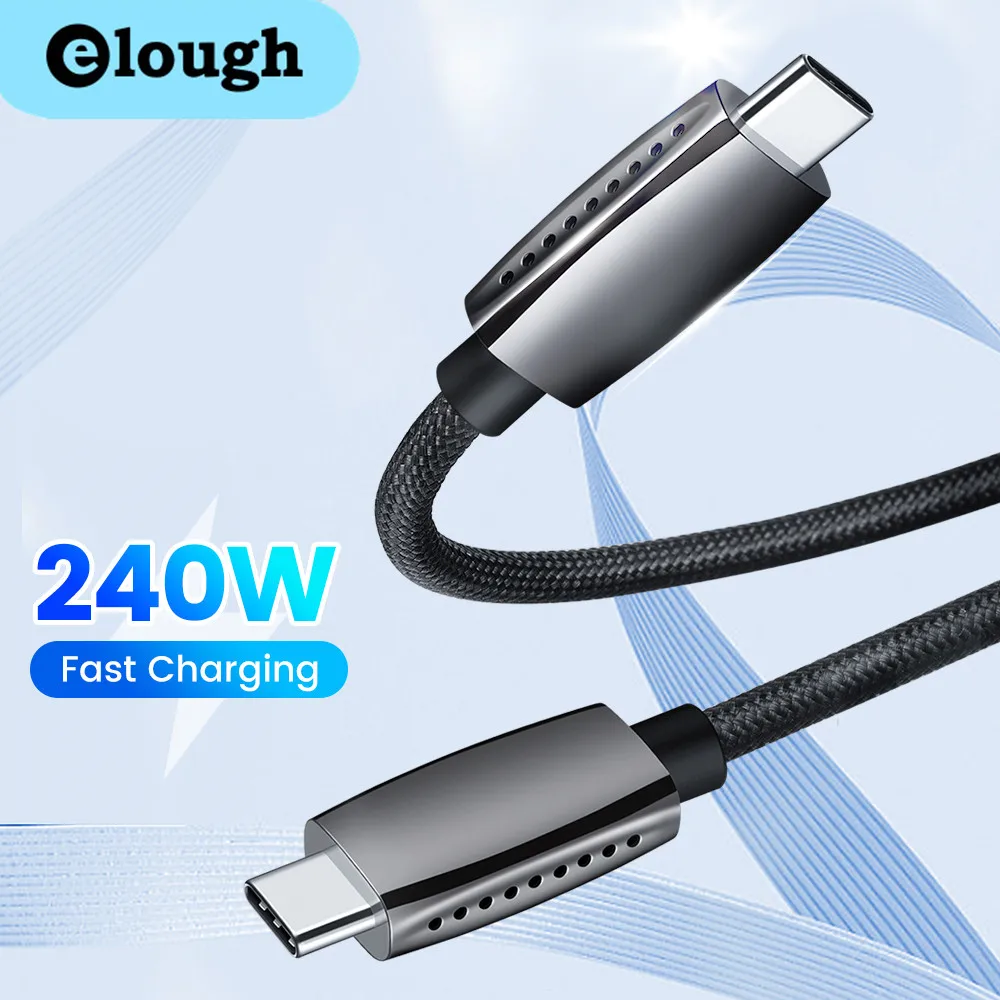 Elough PD 240W USB C to USB C Cable Fast Charging For Macbook Pro/Air IPad Samsung Galaxy S9 Galaxy Quick Charge Type C Cable
Elough PD 240W USB C to USB C Cable Fast Charging For Macbook Pro/Air IPad Samsung Galaxy S9 Galaxy Quick Charge Type C Cable
