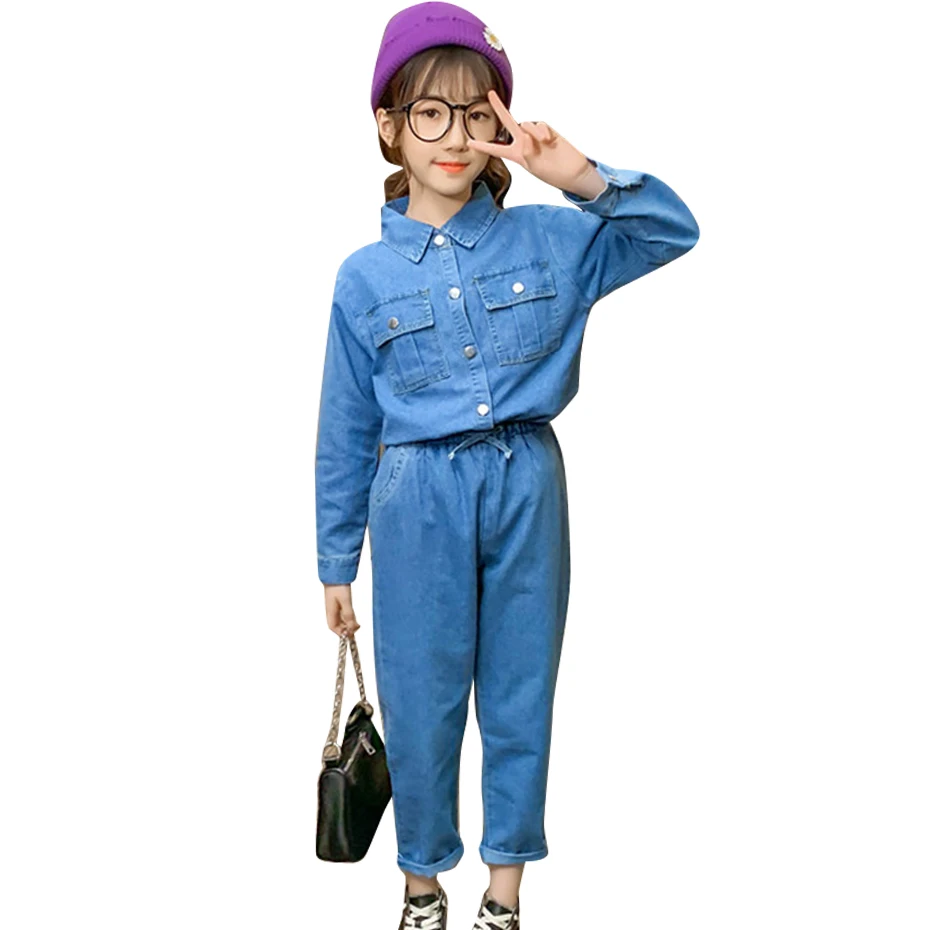 Girls Denim Clothes Jacket + Pants Girls Clothing Casual Style Girls Clothes Set Spring Autumn Tracksuits For Children
Girls Denim Clothes Jacket + Pants Girls Clothing Casual Style Girls Clothes Set Spring Autumn Tracksuits For Children