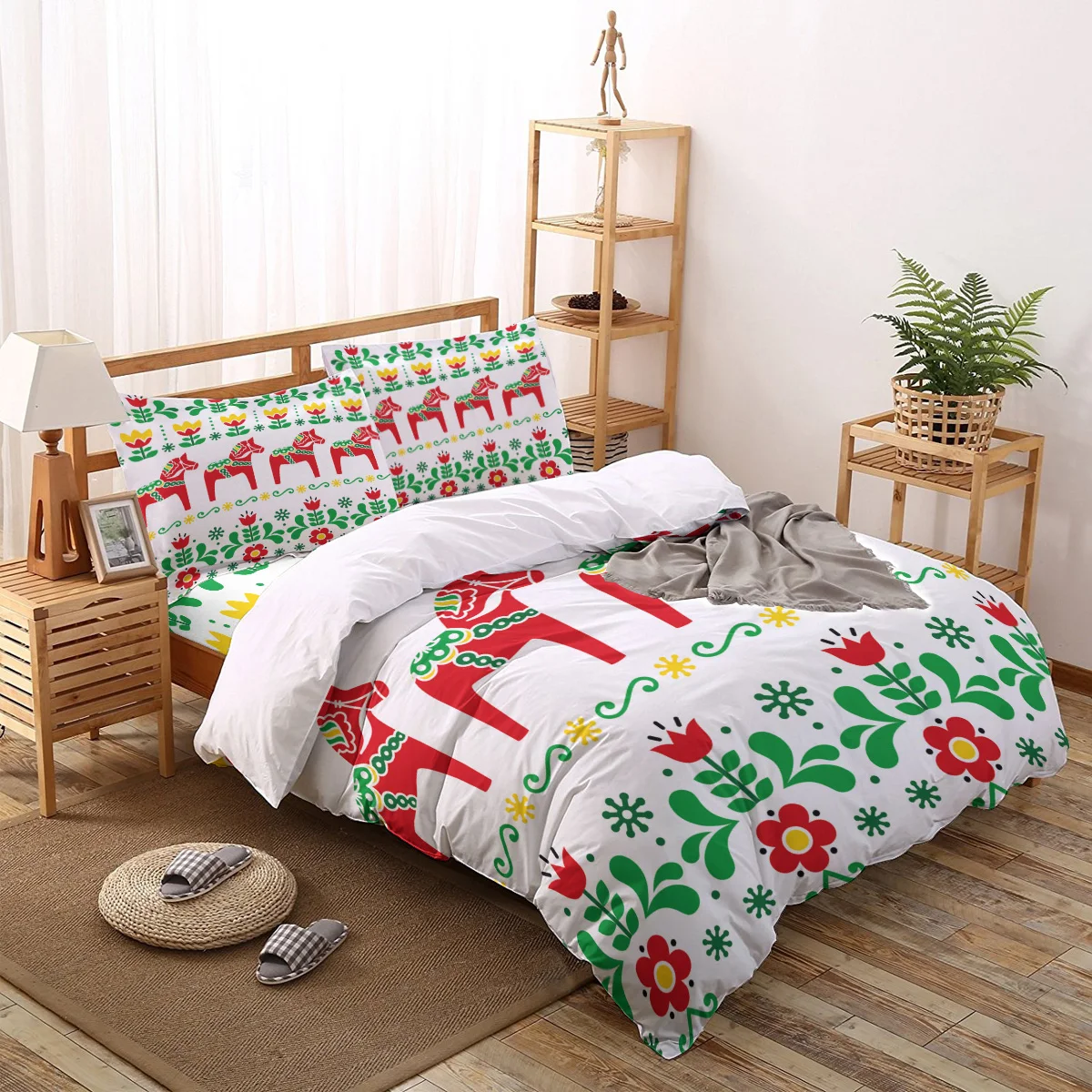 Horse Flower Logo Comforter Bedding Sets Queen King Size Bed Sheets for Bedroom Modern Home Decoration Duvet Cover
Horse Flower Logo Comforter Bedding Sets Queen King Size Bed Sheets for Bedroom Modern Home Decoration Duvet Cover