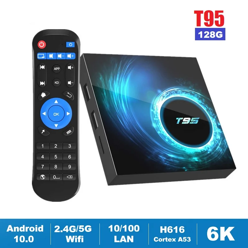 128G T95 Smart TV Box Android 10.0 Allwinner H616 Quad Core 2.4G/5G Dual Wifi 6K Set Top For Youtube Receiver 4GB Media Player
128G T95 Smart TV Box Android 10.0 Allwinner H616 Quad Core 2.4G/5G Dual Wifi 6K Set Top For Youtube Receiver 4GB Media Player