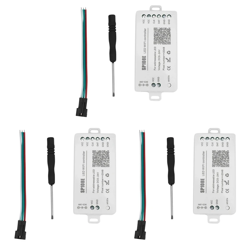 3X SP108E LED Wifi Magic Controller WS2812B WS2813 Etc LED Strip Module Light Smart APP Wireless Control
3X SP108E LED Wifi Magic Controller WS2812B WS2813 Etc LED Strip Module Light Smart APP Wireless Control