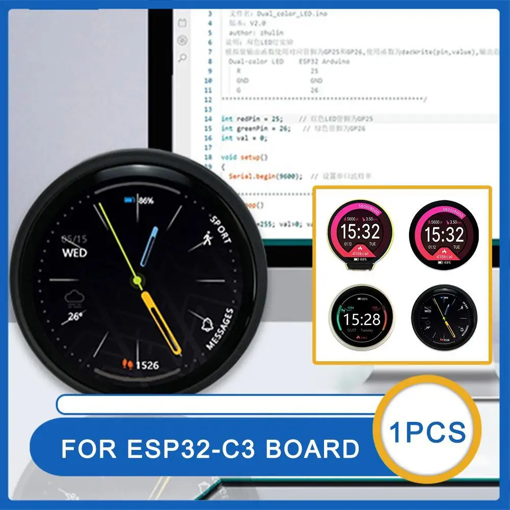 1.28 Inch IPS LCD TFT Module Lvgl WiFi & Bluetooth Development Board Support 16 BIT Color Display
1.28 Inch IPS LCD TFT Module Lvgl WiFi & Bluetooth Development Board Support 16 BIT Color Display