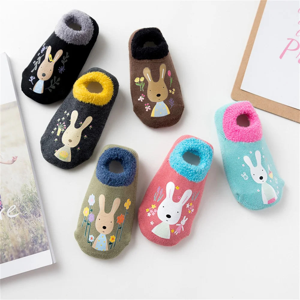 Cartoon Rabbit Baby Socks Newborn Little Girls Socks Anti Slip Thicken Warm Infant Toddler Autumn Winter Soft Cotton Floor Socks
Cartoon Rabbit Baby Socks Newborn Little Girls Socks Anti Slip Thicken Warm Infant Toddler Autumn Winter Soft Cotton Floor Socks